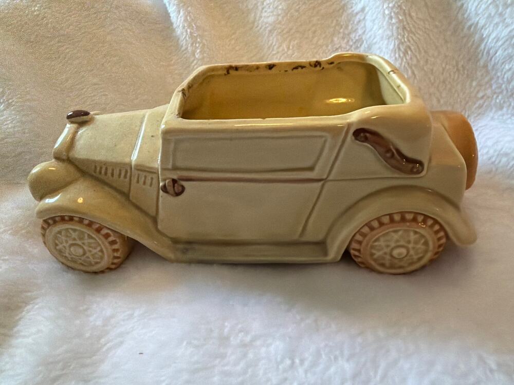 Vintage Relpo 7026 Ceramic Roadster Car Planter Cachepot Art Deco Japan